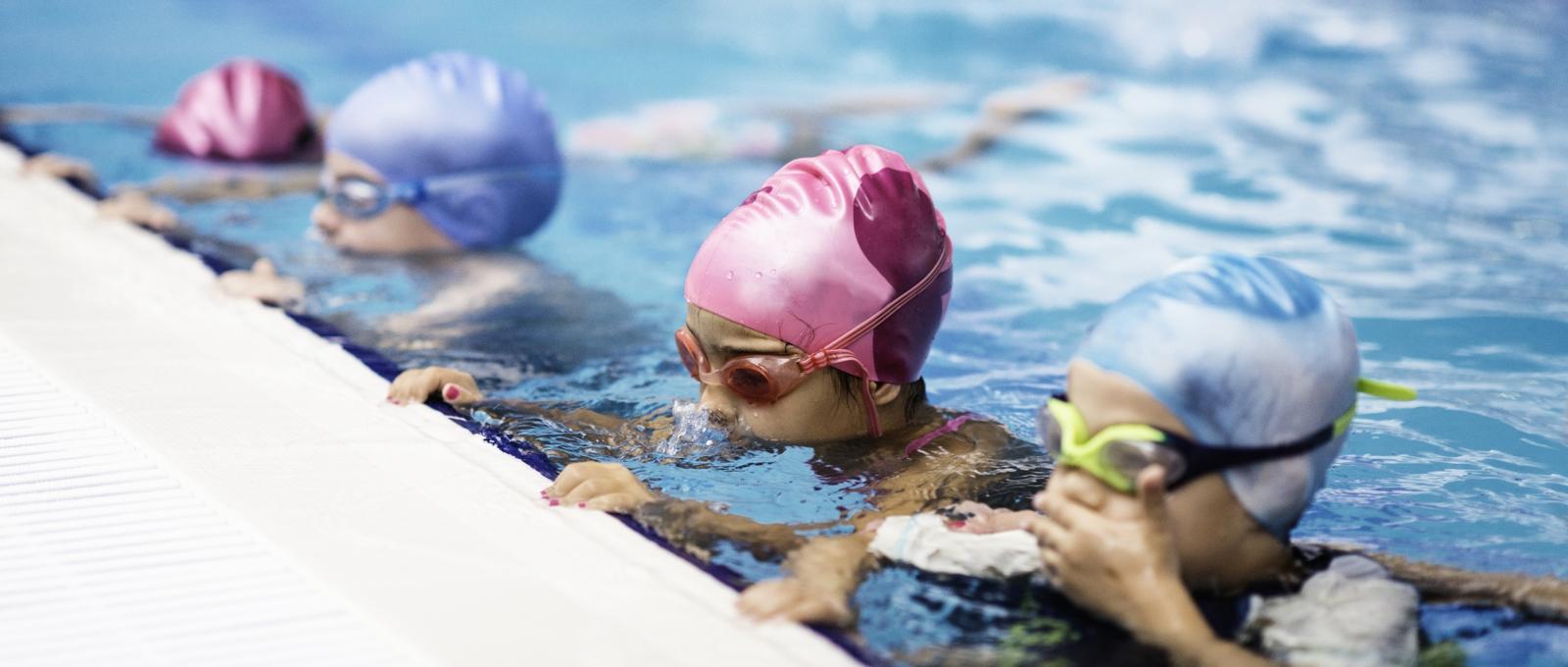 In a swimming pool